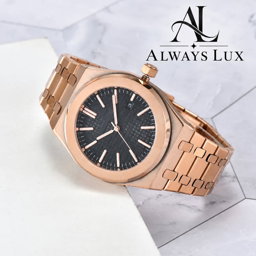 Aud3mar Pig Rose Gold Textured Black Dial 41mm