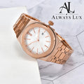 Aud3mar Pig Rose Gold Textured White Dial 41mm