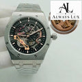 Aud3mar Pig Steel Skeleton Black Dial 41mm