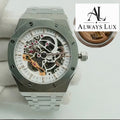 Aud3mar Pig Steel Skeleton White Dial 41mm