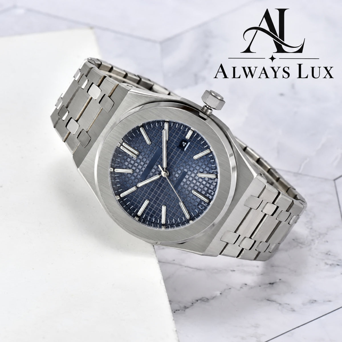 Aud3mar Pig Steel Textured Blue Dial 41mm