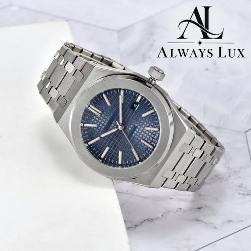 Aud3mar Pig Steel Textured Blue Dial 41mm