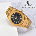 Aud3mar Pig Yellow Gold Textured Black Dial 41mm
