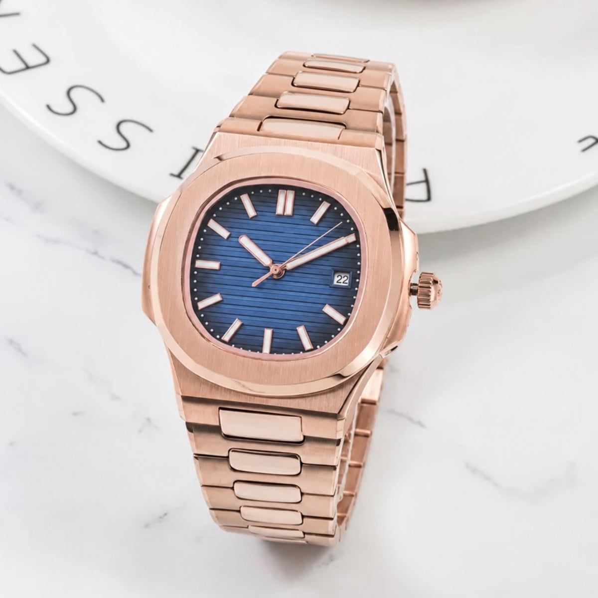 Audemar Pig Rose Gold Blue Dial