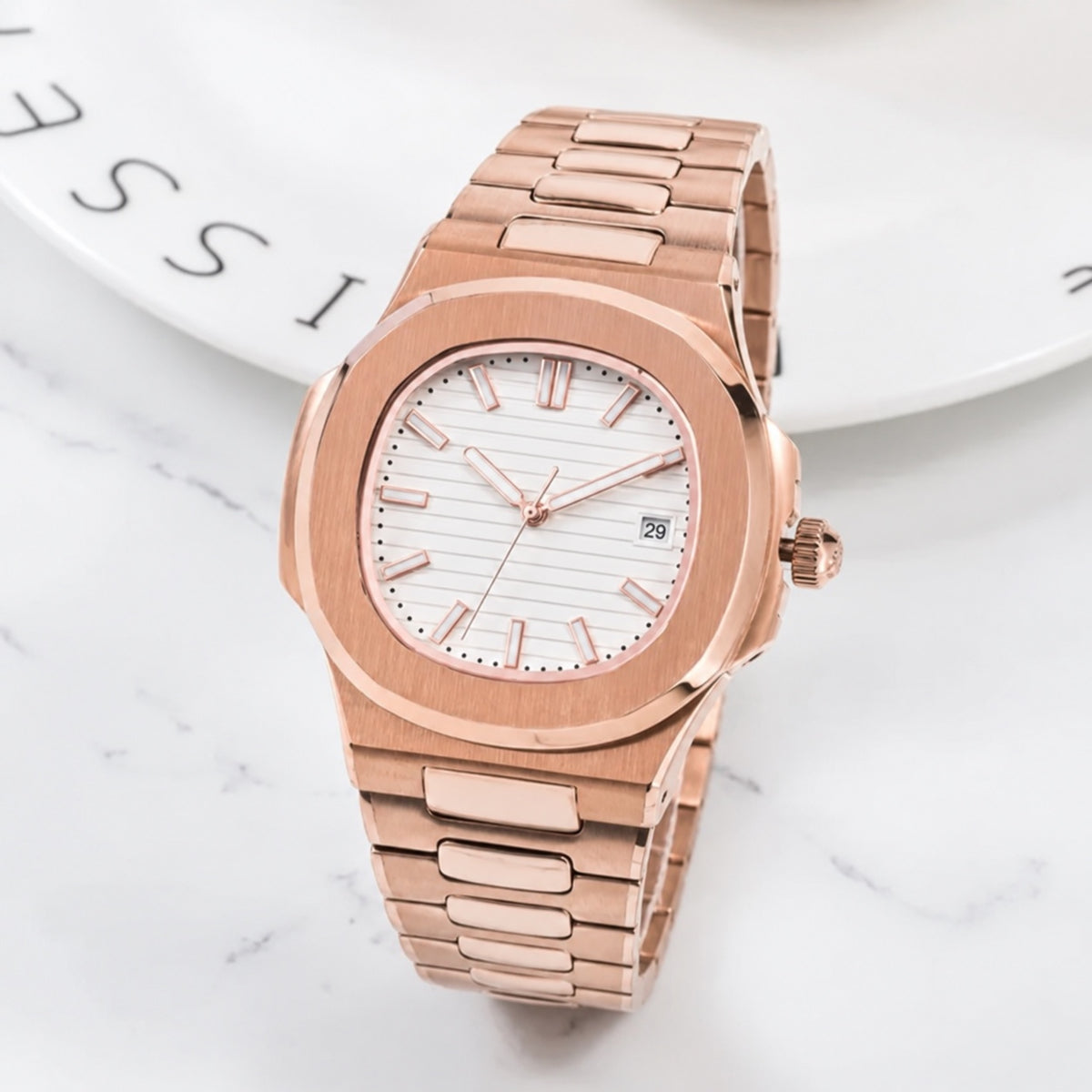 Audemar Pig Rose Gold White Dial