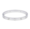 Love Bracelet Silver Crystal Accents