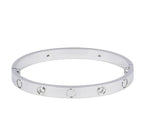 Love Bracelet Silver Crystal Accents