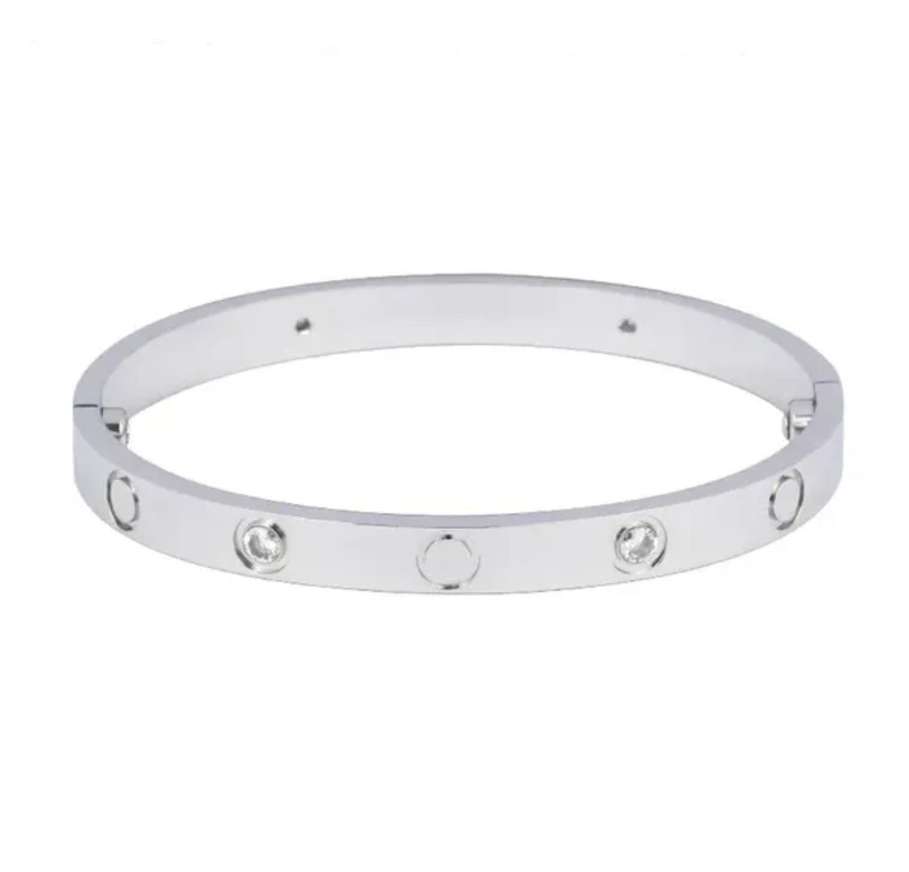 Love Bracelet Silver Crystal Accents alternate view