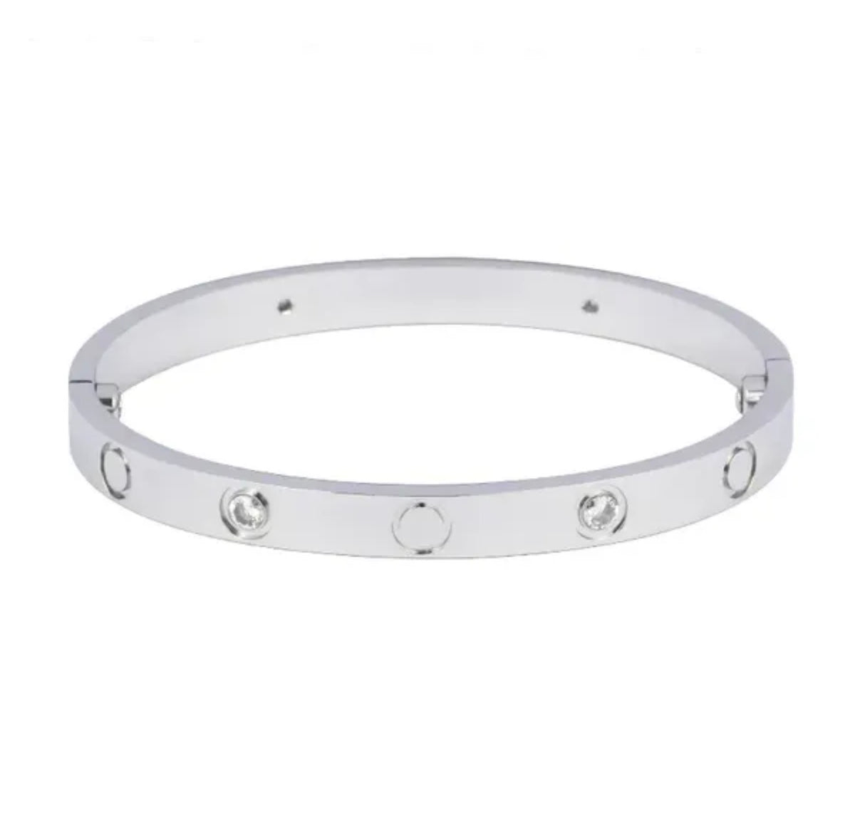Love Bracelet Silver Crystal Accents alternate view