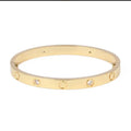 Love Bracelet Yellow Gold Crystal Accents