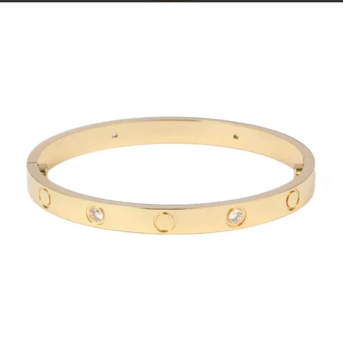 Love Bracelet Yellow Gold Crystal Accents