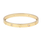 Love Bracelet Yellow Gold Crystal Accents alternate view