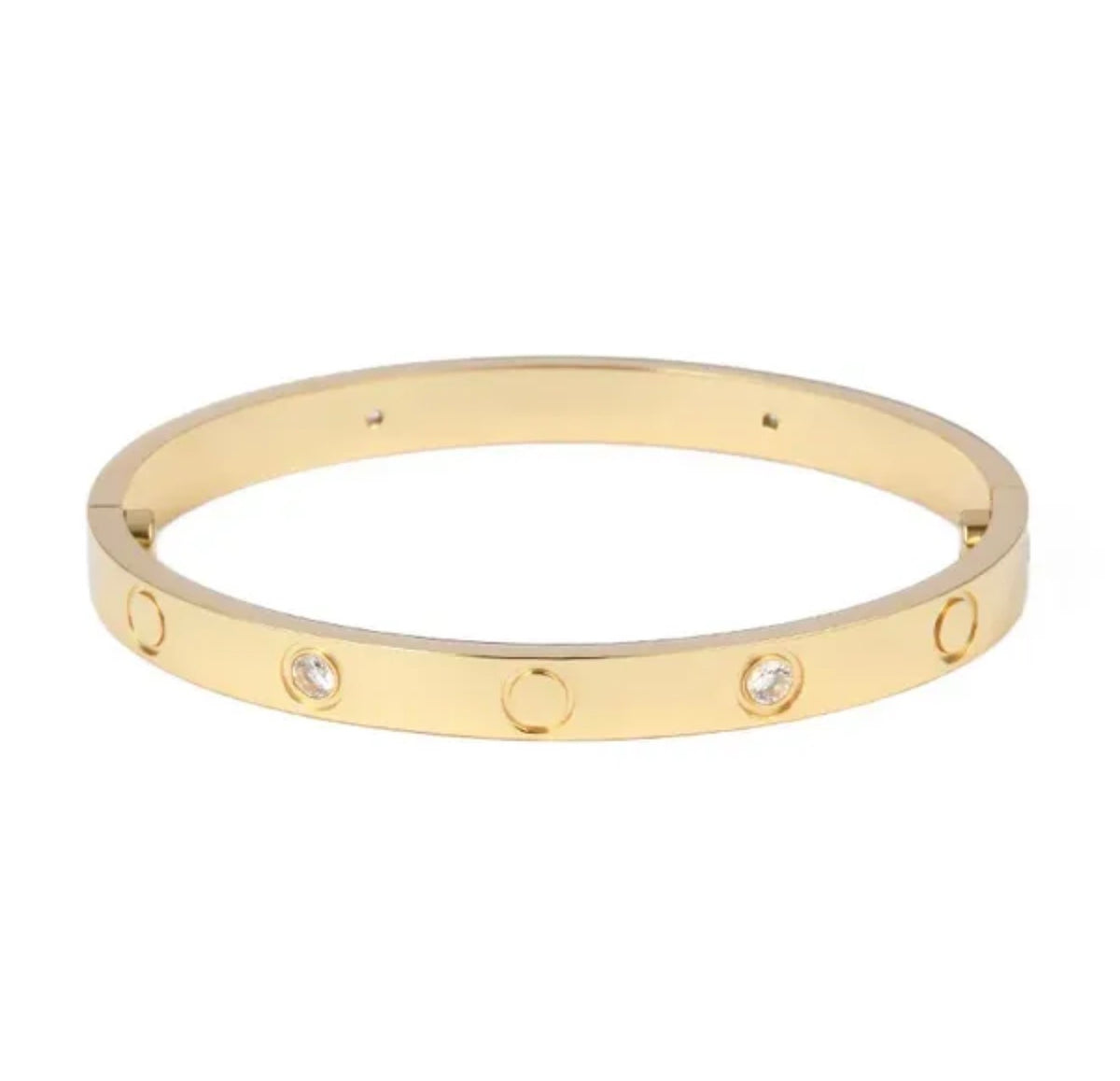 Love Bracelet Yellow Gold Crystal Accents alternate view