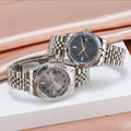 Rol3 DayJus silver slate Roman numeral watch