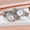 Rol3 DayJus silver-tone white dial watch