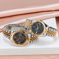 Rol3 DayJus two-tone slate Roman numeral watch