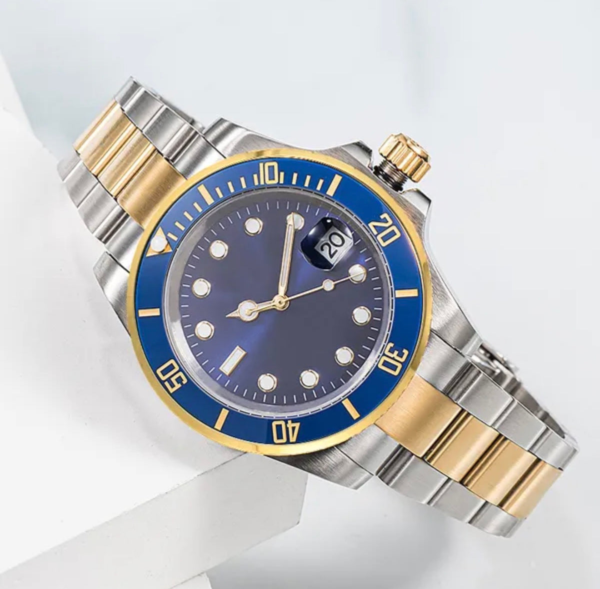 Rol3x Diver Two-Tone Blue watch