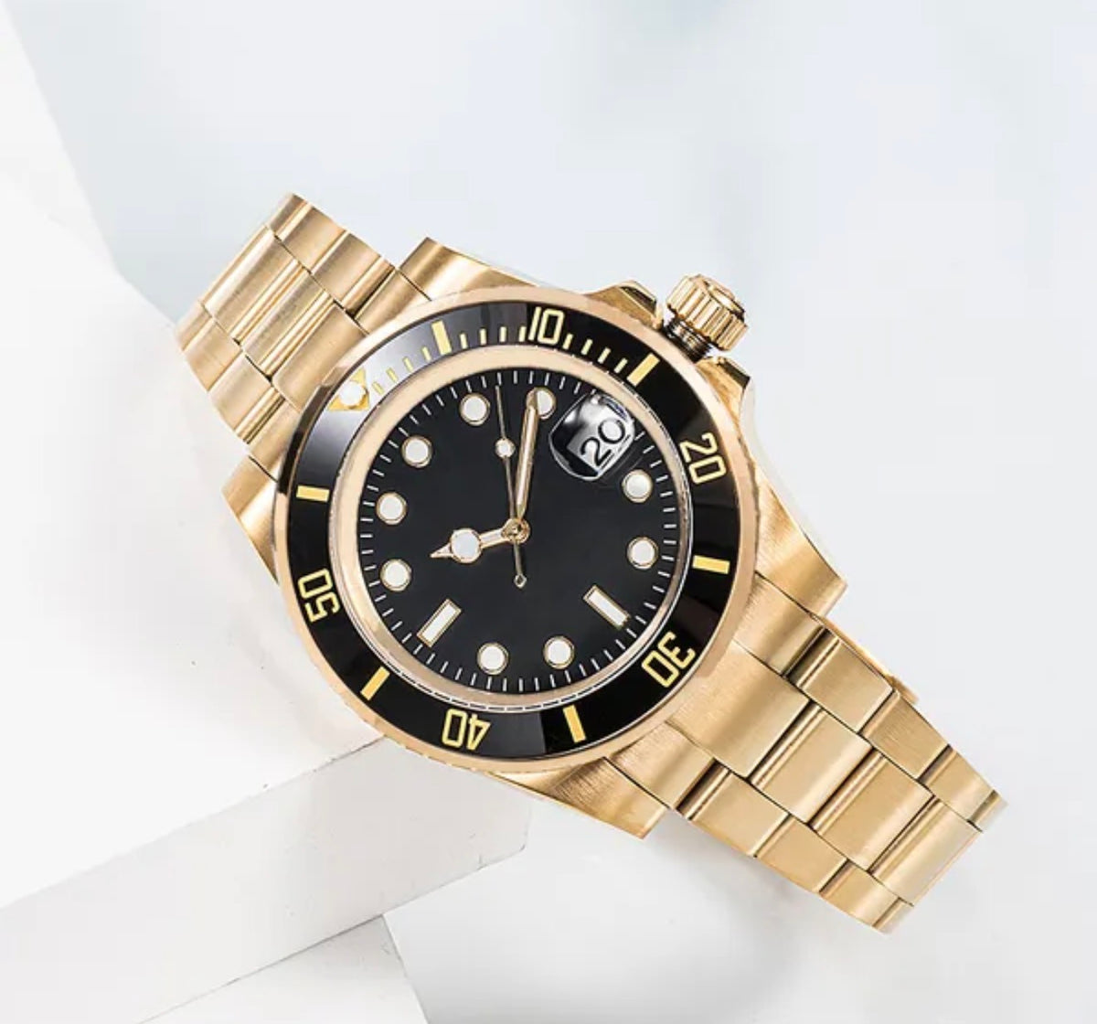 Rol3x Diver Full Gold Black watch