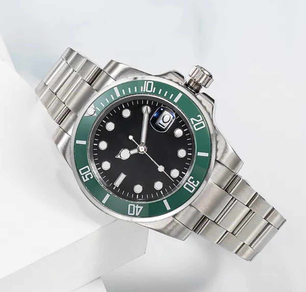 Rol3x Diver Green Bezel Black Dial watch