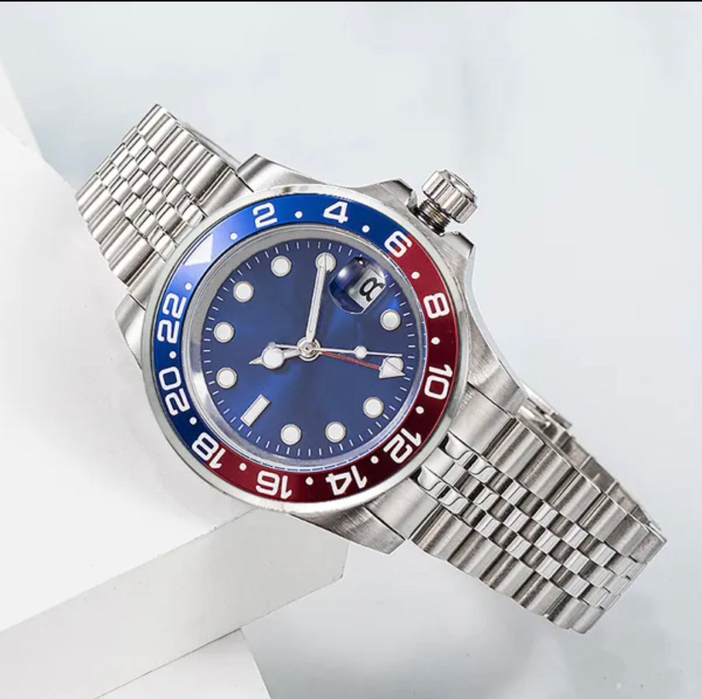 Rol3x GMT Blue Dial Red & Blue Jubilee Style