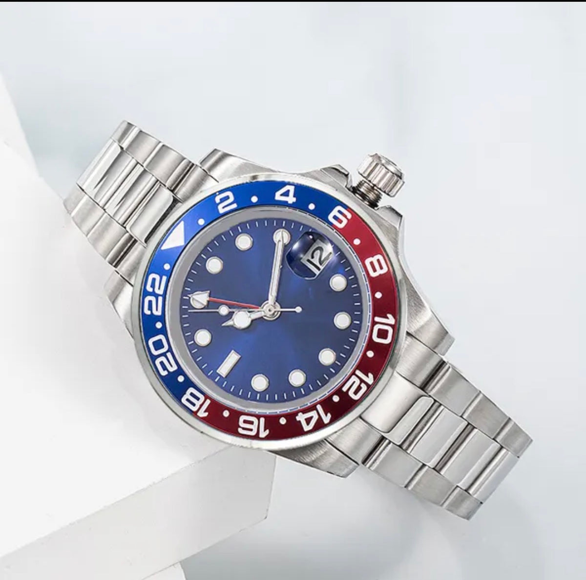 Rol3x GMT Blue Dial Red & Blue Oyster Style