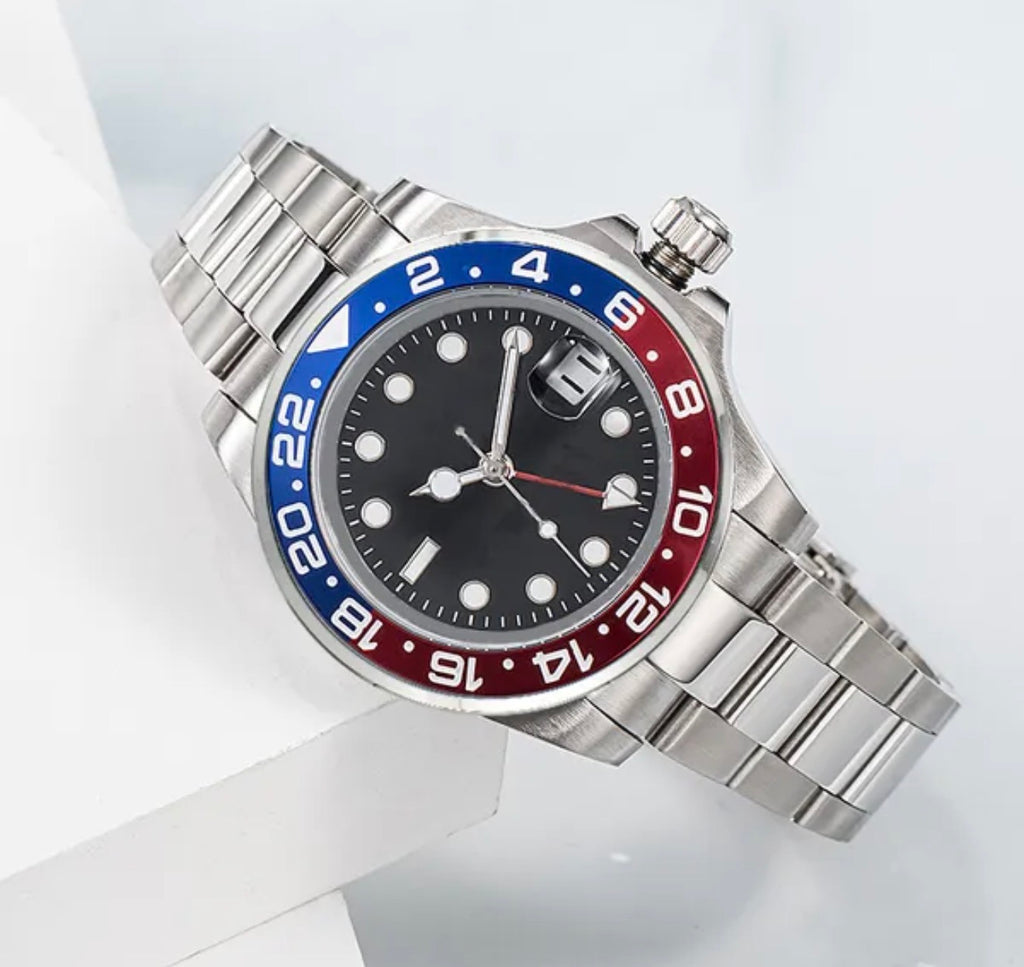 Rol3x GMT Black Dial Red & Blue Oyster Style