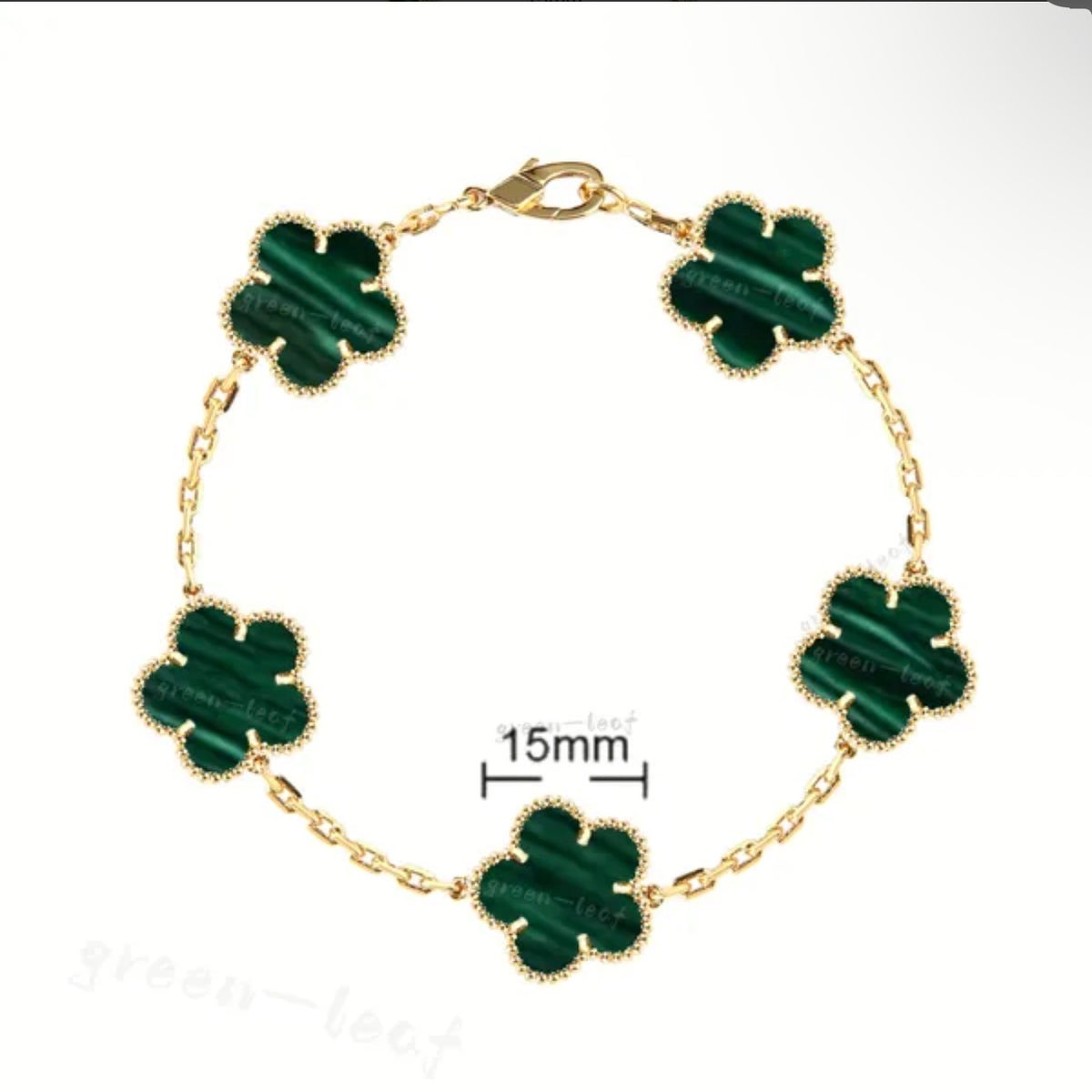 Van Cl33f Emerald Green Gold bracelet