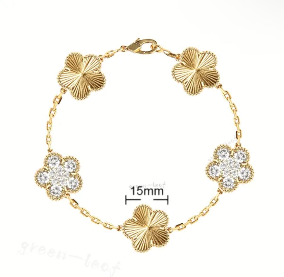Van Cl33f Gold & Crystal Mix bracelet