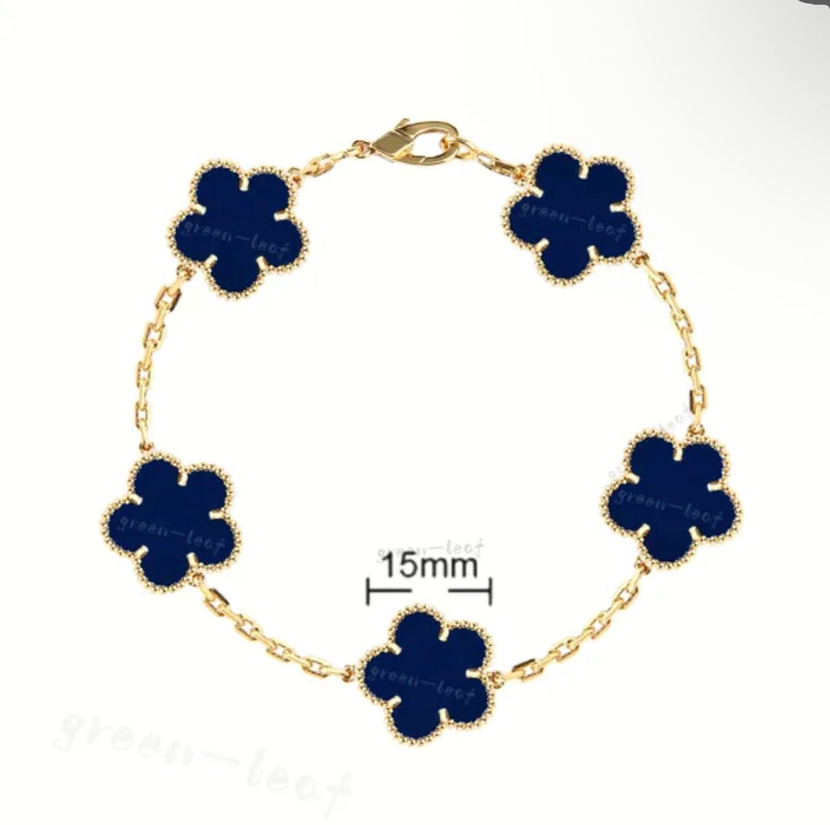 Van Cl33f Navy Blue Gold bracelet