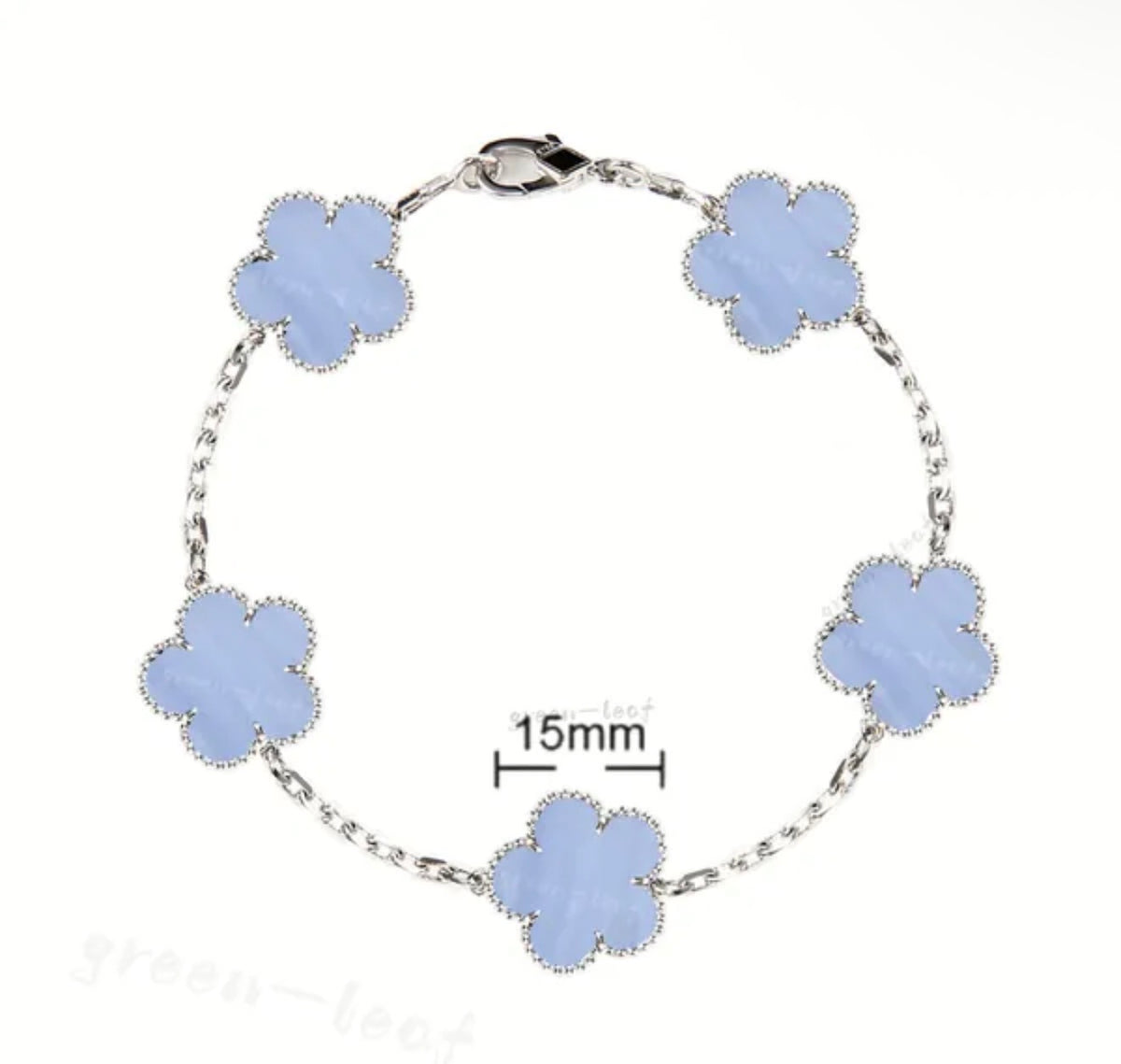 Van Cl33f Powder Blue Silver bracelet